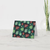Waterverf Poinsettia Kerstmis Feestdagen Kaart (Achterkant)