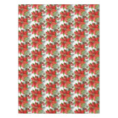 Waterverf Poinsettia Kerstmis Tafelkleed (Voorkant)