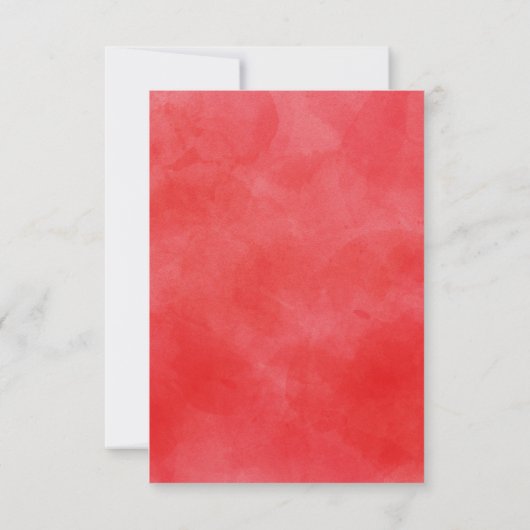 Waterverf Poinsettia Kerstmis WeesMonogram Bedankkaart (Achterkant)