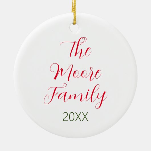 Waterverf Poinsettia Kerstmis WeesMonogram Keramisch Ornament (Achterkant)