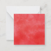 Waterverf Poinsettia Kerstmis WeesMonogram Notitiekaartje (Achterkant)