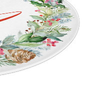 Waterverf Poinsettia Kerstmis WeesMonogram Snijplank (Hoek)