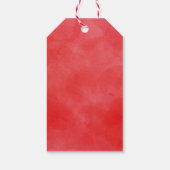 Waterverf Poinsettia Kerstmis Wreatfoto Cadeaulabel (Achterkant)