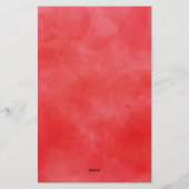 Waterverf Poinsettia Kerstmis Wreath Joy Briefpapier (Achterkant)