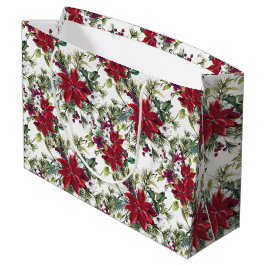 Waterverf Poinsettia Patroon Groot Cadeauzakje