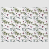 Waterverf Poinsettia Patroon Tissuepapier (Voorkant)
