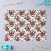 Waterverf Poinsettia Patroon  Tissuepapier (Craft)