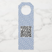 Waterverf Poinsettia Red Green Prettige feestdagen Flessenhanger (Achterkant)