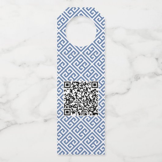 Waterverf Poinsettia Red Green Prettige feestdagen Flessenhanger (Achterkant)