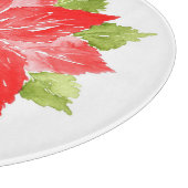 Waterverf Poinsettia Snijplank (Hoek)