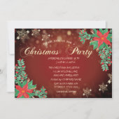 Waterverf Poinsettia Snowflakes kerst Kaart (Voorkant)