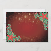 Waterverf Poinsettia Snowflakes kerst Kaart (Achterkant)