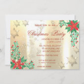 Waterverf Poinsettia Snowflakes kerst Kaart (Voorkant)