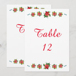 Waterverf Poinsettia - Tafelnummer