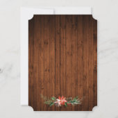 Waterverf Poinsettia Wood Kerstfeest Kaart (Achterkant)