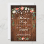 Waterverf Poinsettia Wood Lights Kaart (Voorkant)