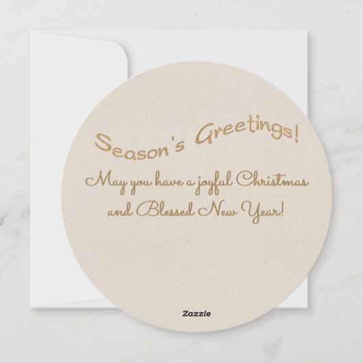 Waterverf Poinsettia Wreator met Uw Foto Feestdagenkaart (Achterkant)