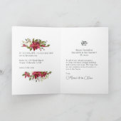 Waterverf Poinsettia Zakelijke kerstgroet Kaart (Binnen)