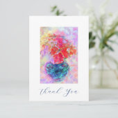 Waterverf Poinsettias Bedankkaart (Staand voorkant)