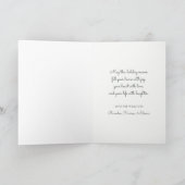 Waterverf Poinsettias Foto Vakantie Groeten Kaart (Binnen)