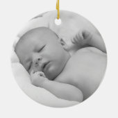 Waterverf Polar Beer Baby eerste Kerstmis Keramisch Ornament (Achterkant)