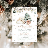 Waterverf Polar Beer Een vrolijk klein Baby shower Kaart