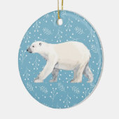 Waterverf Polar Beer kerstboom Keramisch Ornament (Links)