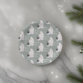 Waterverf Polar Beer Kerstboom Patroon Papieren Bordje