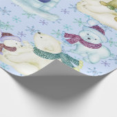 Waterverf Polar Beer kerstcadeautje Cadeaupapier (Hoek)