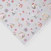 Waterverf Polar Beer Kerstwinter Tissuepapier (Detail)