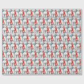 Waterverf Polar Beer Met Meisje Cadeaupapier (Vlak)