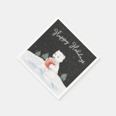 Waterverf Polar Beer met warme cacao Servet (Hoek)