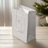 Waterverf Polar Beer Modern Vrolijk Kerstfeest Medium Cadeauzakje