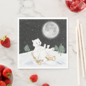 Waterverf Polar Beer op slee Servet (Insitu)