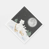 Waterverf Polar Beer op slee Servet (Hoek)