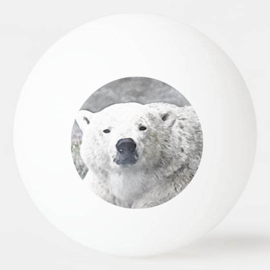 Waterverf Polar Beer Pingpongbal (Voorkant)