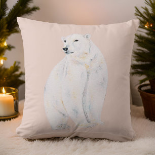 Waterverf Polar Beer Stijlvolle Boheemse Kerst Kussen