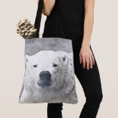 Waterverf Polar Beer Tote Bag (Dichtbij)