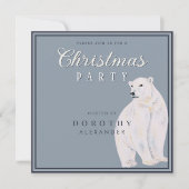 Waterverf Polar Beer Vintage kerstfeest Kaart (Voorkant)