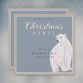 Waterverf Polar Beer Vintage kerstfeest Kaart