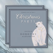 Waterverf Polar Beer Vintage kerstfeest Kaart