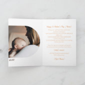 Waterverf Polar beer & welp, Eerste Moederdag Kaart (Binnen)