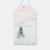 Waterverf Polar Beer Winter Baby shower Dank u Cadeaulabel (Achterkant)