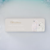 Waterverf Polar Beren Christmas Return Adres Etiket