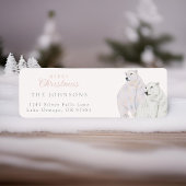 Waterverf Polar Beren Christmas Return Adres Etiket