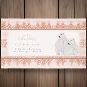 Waterverf Polar Beren Christmas Return Adres Etiket