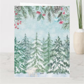 Waterverf Polar Beren Winterscène Kerstmis Kaart (Achterkant)