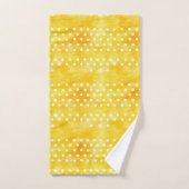 Waterverf Polka Dot - Aardgeel en wit (1) Bad Handdoek (Handdoek)