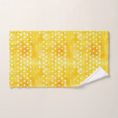 Waterverf Polka Dot - Aardgeel en wit (1) Bad Handdoek (Handdoek)