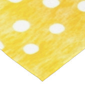 Waterverf Polka Dot - Aardgeel en wit (1) Tafelkleed (Gekanteld)